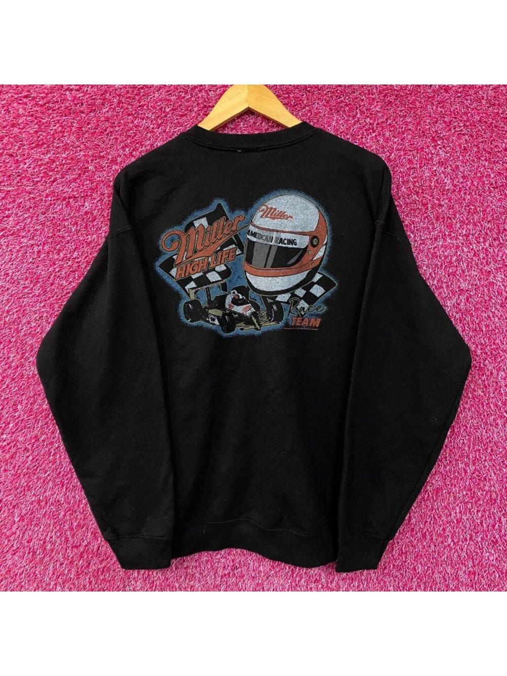 Junk Food Miller High Life Racing Pit Flea Market Fleece size Medium